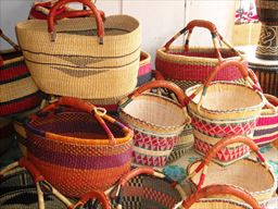 Hand crafted African baskets in Ghana